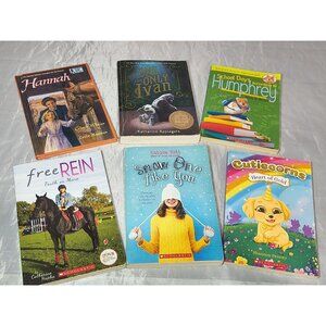 Scholastic Lot Of 6 Random Books Free Rein, The One And Only Ivan